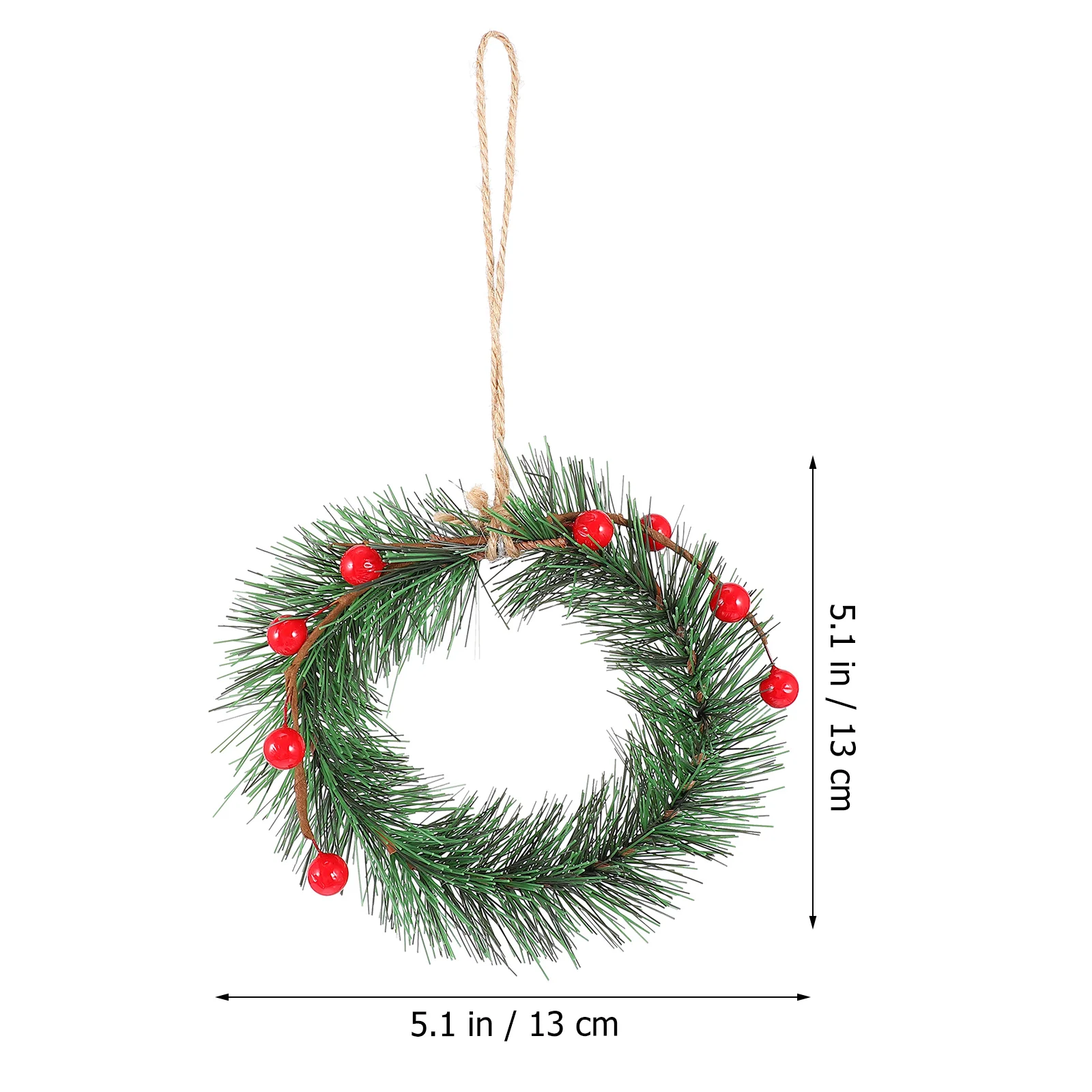 

Wreath Christmas Ornament Pine Garland Advent Mini Ornaments Craft Artificial Decorative Pendant Front Door Tree Banner