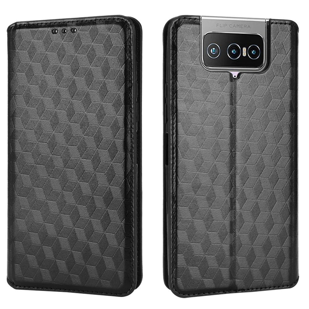 Кожаный чехол-книжка для Asus Zenfone 8 7 Pro откидной Магнитный чехол с трехмерным