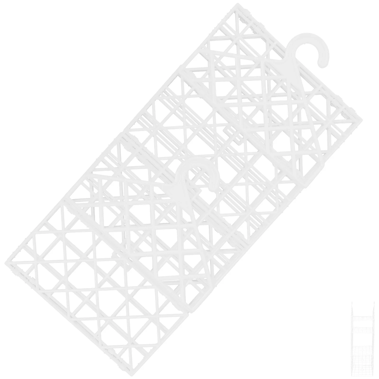 

Hanging Closet Layers Organizer Collapsible Shelves for Sweater Handbag Towels Hats Basket 29 5x29 5x127 5cm