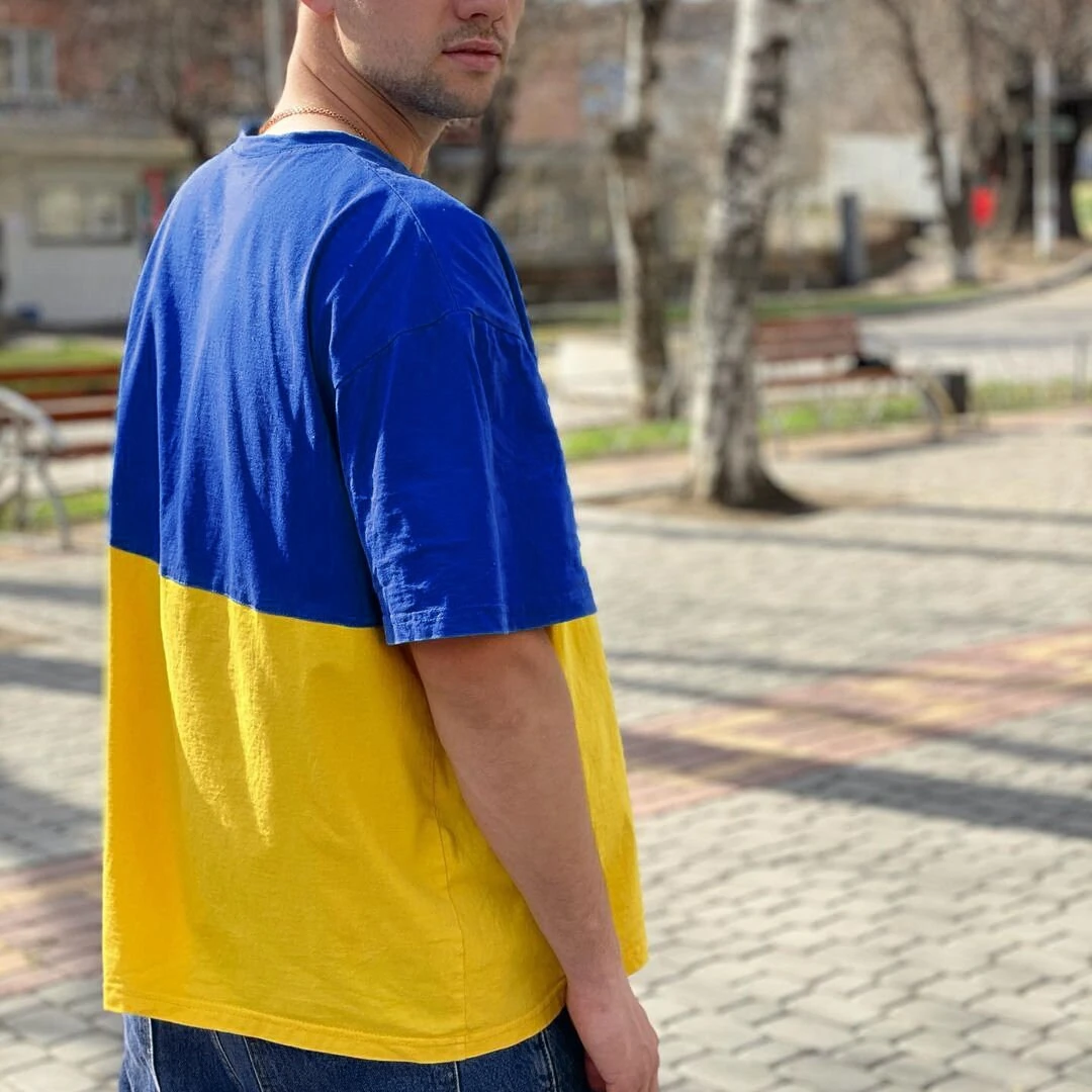 Брендовые летние мужские футболки Bianyilong с украинским флагом повседневные