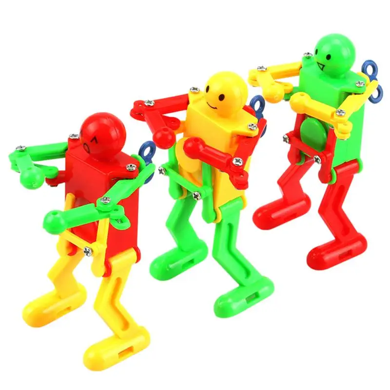 

1PC Windup Robot Dancer Boy Toys Multicolor Spring Clockwork Dancer Walking Dancing Robot Partner Baby Children Educational Toy