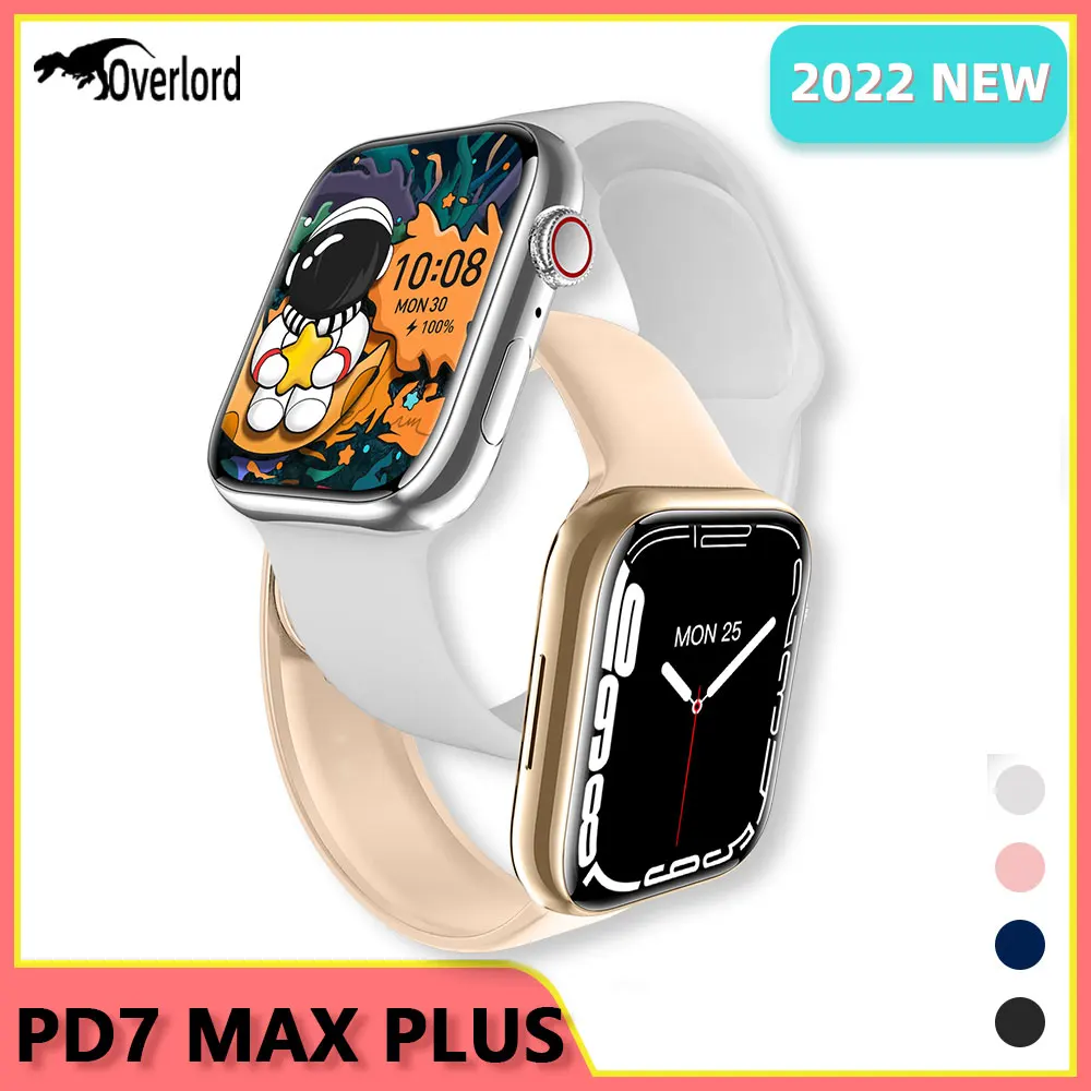 

Новинка 2022, умные часы PD7 Max Plus для мужчин, NFC, беспроводное зарядное устройство, пульсометр, спортивный фитнес-трекер, женские умные часы для ...