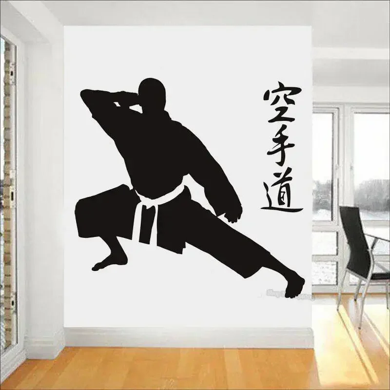 Виниловые наклейки на стену в стиле боевых искусств символов поза экстремальные