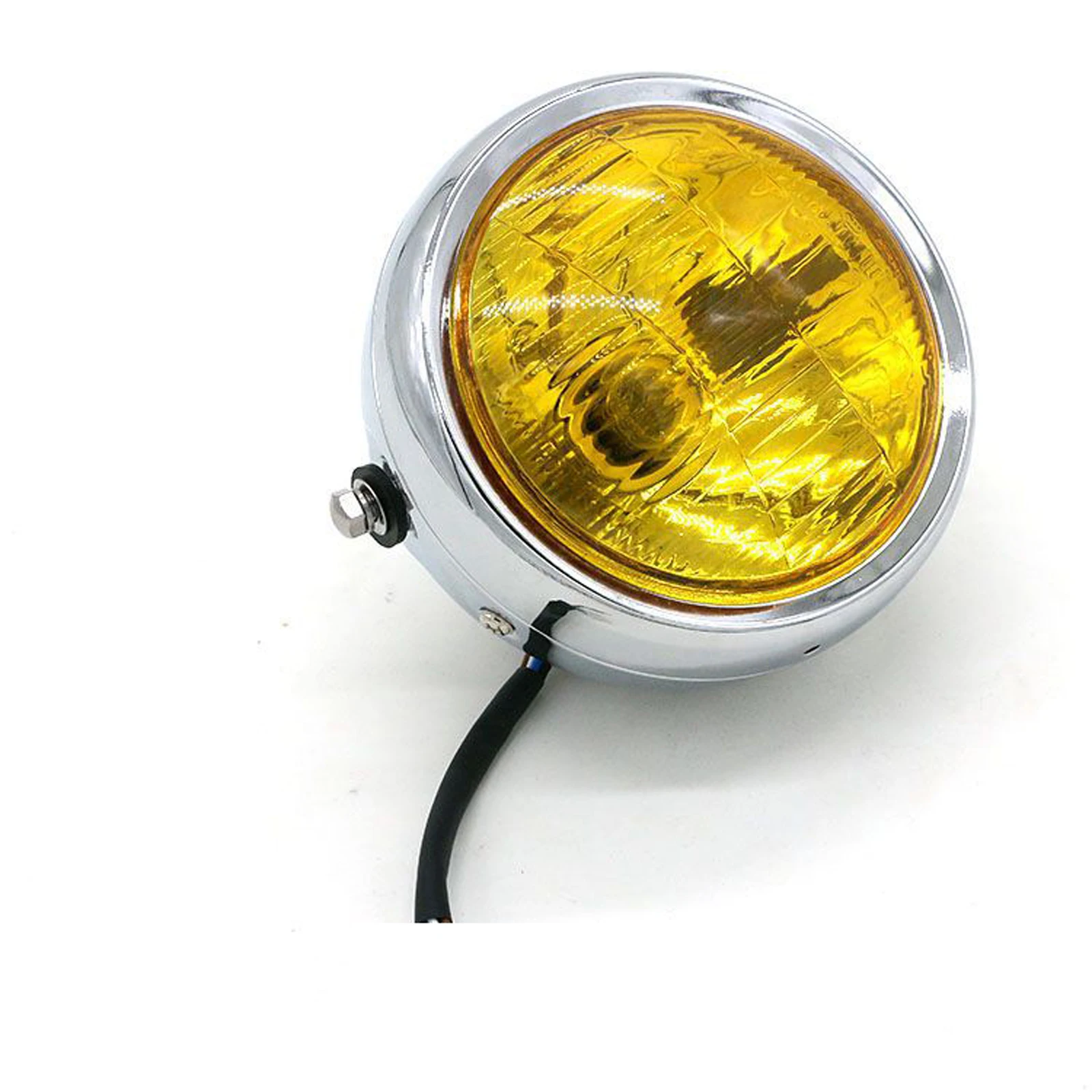 

Винтажная 5,75-дюймовая фара с галогенной лампой, велосипедная фара для Super73 12 В, передняя фара, универсальная мотоциклетная янтарная фара