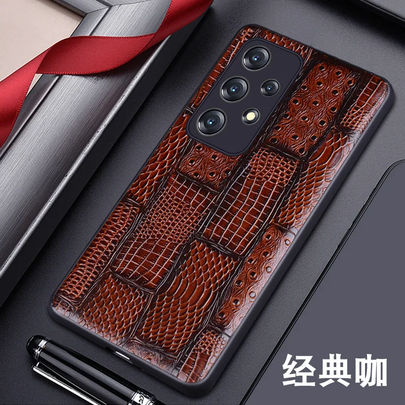 Hot Sales Luxury Genuine Leather Phone Case For Samsung Galaxy A73 A53 5g Shockproof Back Cover Fundas For A73 Cases