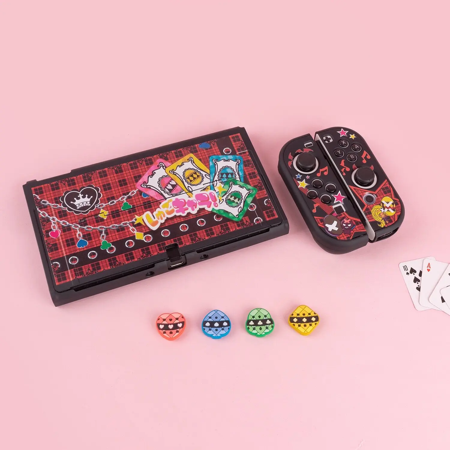 Фото Новый защитный жесткий чехол для Switch 2 и Switch OLED с принтом Шуго Чара Аму, раздельная крышка, док-станция, защита от царапин и ударов №5