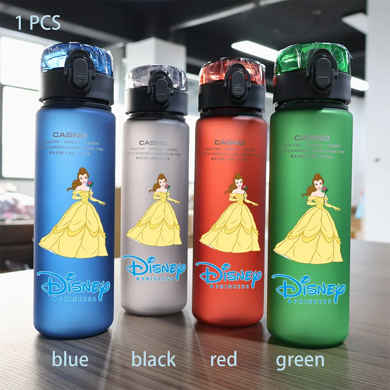 Фото Пластиковая чашка для воды с героями мультфильмов Disney, 560 мл, с изображением Белоснежки, большая вместимость, портативная, герметичная, для занятий спортом на открытом воздухе, для путешествий, чашка для воды №5