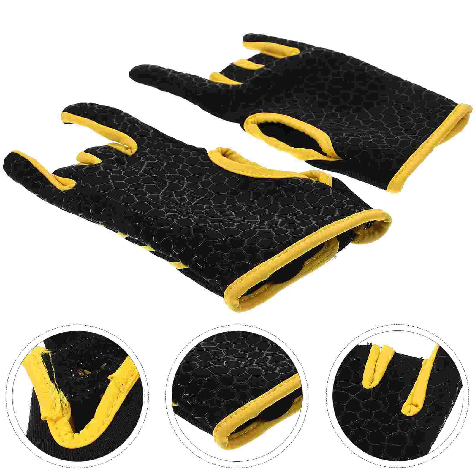 

Bowling Gloves Right Hand Professional Bowling Glove Semi Finger Gloves Sports Gloves Workout Gloves Bowling Wrist Support