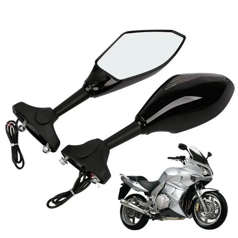 

Handlebar Mount Rearview Mirror ForHonda CBF1000 CBR Motorcycle Rear View Side Mirror Reliable With LED Turn Signal Lights Retro
