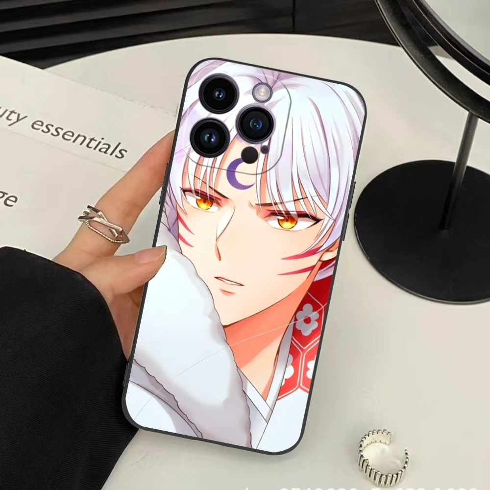 Чехол для мобильного телефона Inuyasha Sesshoumaru iPhone 15 14 13 12 11 X XR XS 8 7 Pro Max Plus Mini черный