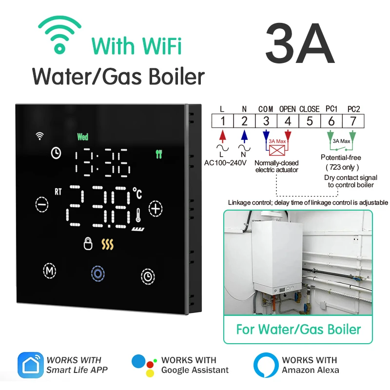 

EZAIOT Tuya Wi-Fi умный термостат водяной/электрический подогрев пола газовый котел дистанционный регулятор температуры голосовой Google Home Alexa