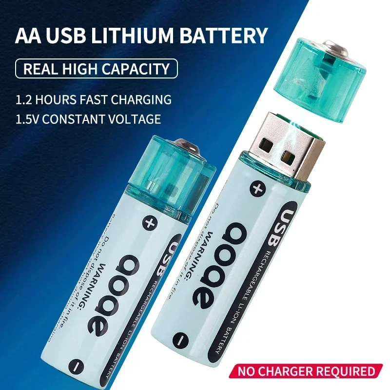

2700mWh 1.5v aa rechargeable battery USB lithium battery for Remote Control Mouse Small Fan Electric Toy pilha recarregavel aa