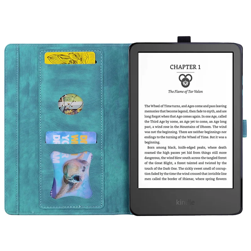 Фото Чехол GEFENIS Funda для Kindle Paperwhite 12 поколения 2024 7 дюймов с тиснением 3D цветок кошка кошелек-подставка чехол для Kindle Paperwhite 2 №4