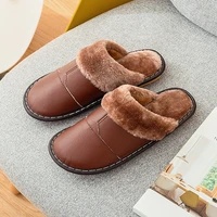 warm home slippers women 2022 new waterproof non slip indoor cotton shoes men slippers plush warm winter couple shoes