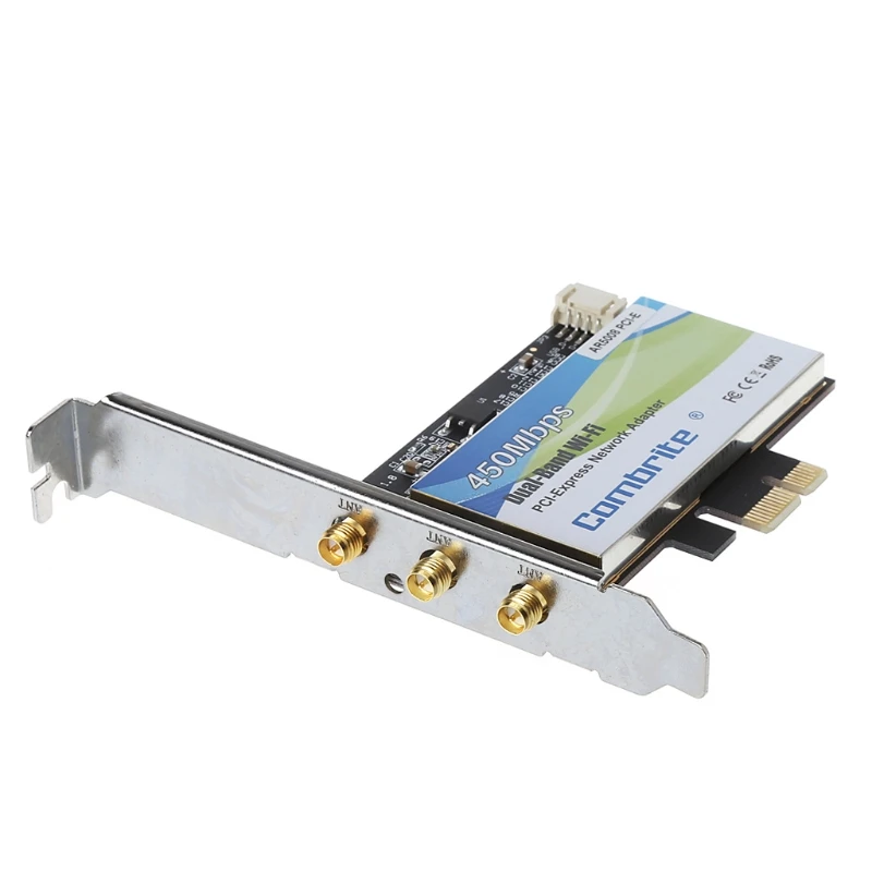 

M2EC PCI-E WiFi Adapter Receiving Transmitter Gigabit Network Card 300Mbps Dual Band Support Windows 10/8/7/XP/Vista/Mac OS X