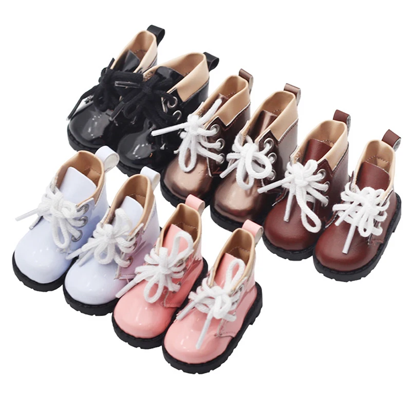 

Mini Doll Shoes Martin Boots High-top PU Shoes For American Paola Reina Doll&1/6 BJD Blythe EXO Doll Boots Girl`s Gift