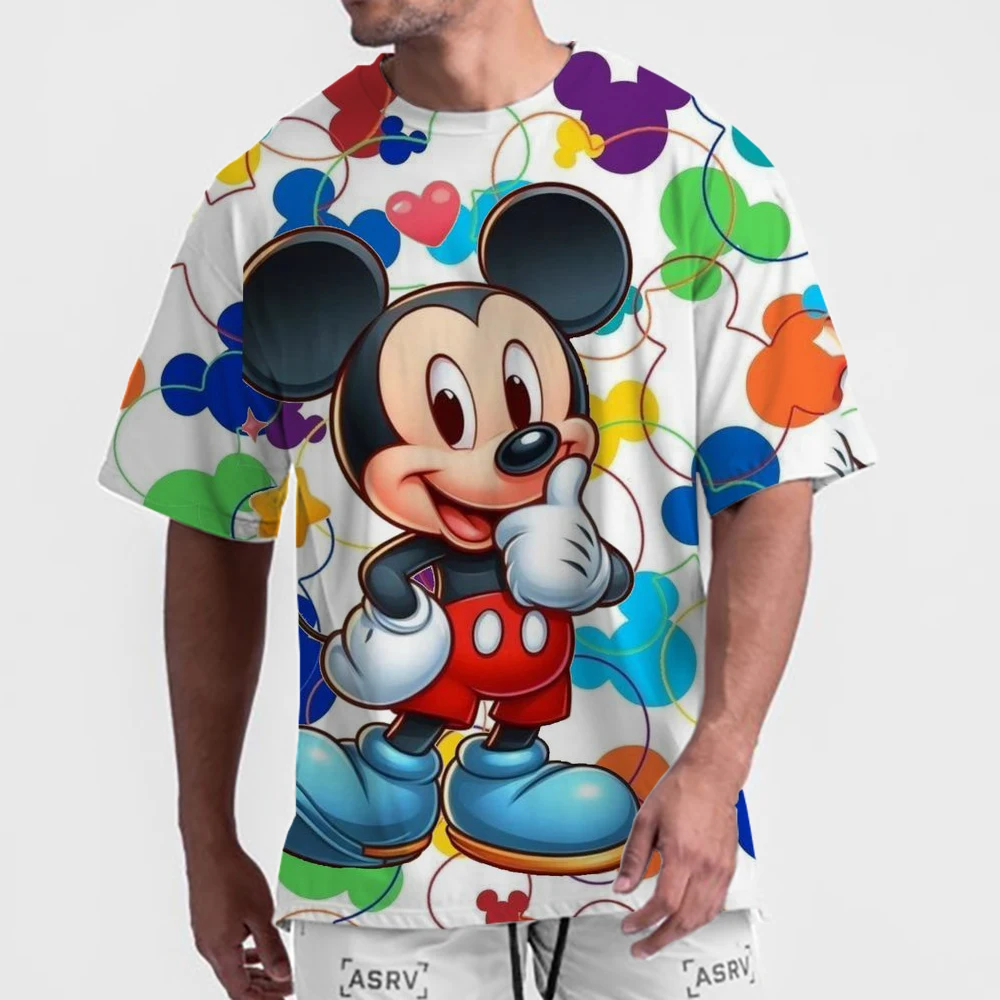 Детская синяя футболка для мужчин женская с рисунком Микки Мауса Диснея топы в