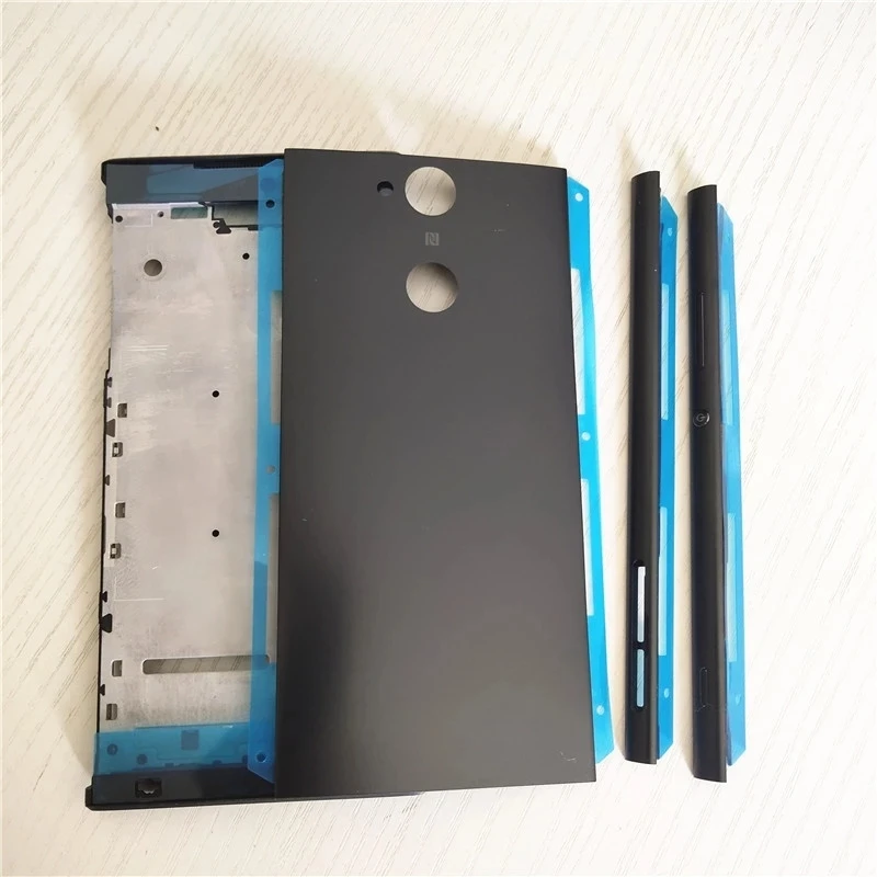 Полный корпус средняя передняя рамка + Боковая направляющая полоса для Sony Xperia XA2 H4133 H4131 H4132 H4113 H3113 с боковыми кнопками