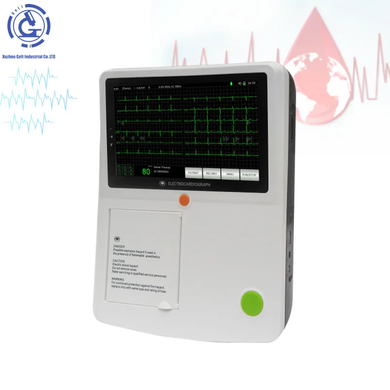 

China Low Cost Portable Appareil 3 Channel Monitor Electrocardiografo Electrocardiogram EKG Recorder Ecg Machine With Analyzer