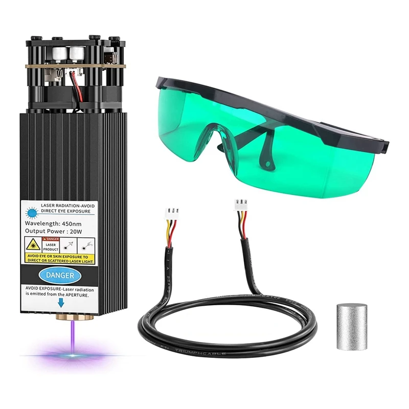 

5.5W Optical Power 12V 450Nm Laser-Head Engraving Tool Metal For 4540 CNC Router Machine