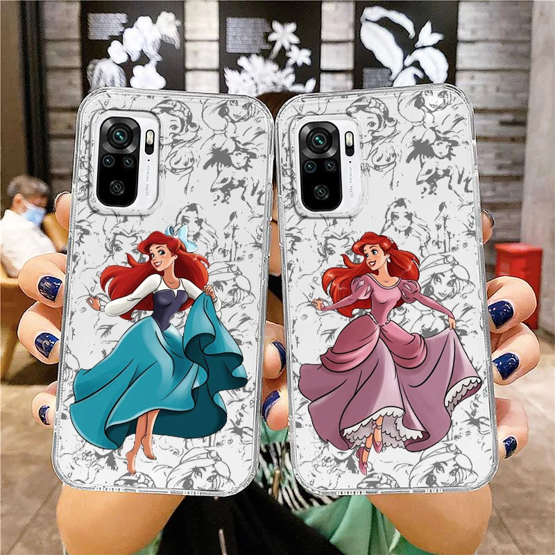 

Princess Rapunzel Transparent Phone Case For Xiaomi Redmi Note 12 11E 11S 11 11T 10 10S 9 9T 9S 8 8T Pro Plus 5G
