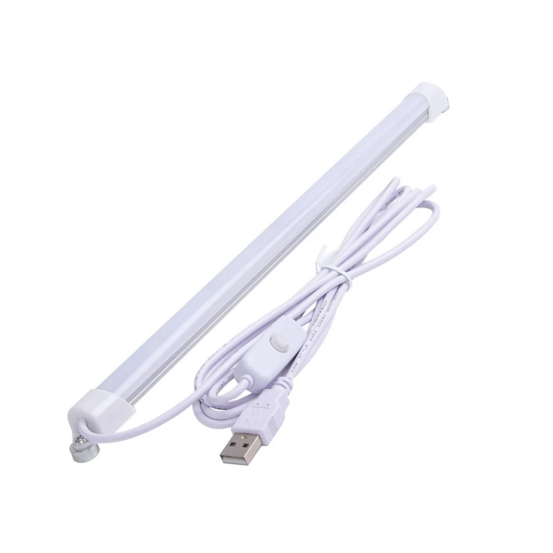 

USB LED Bar Light Under Cabinet LED Light Hard Rigid Strip Bar Magnet Mounted for Desktop Reading Light White 6500K