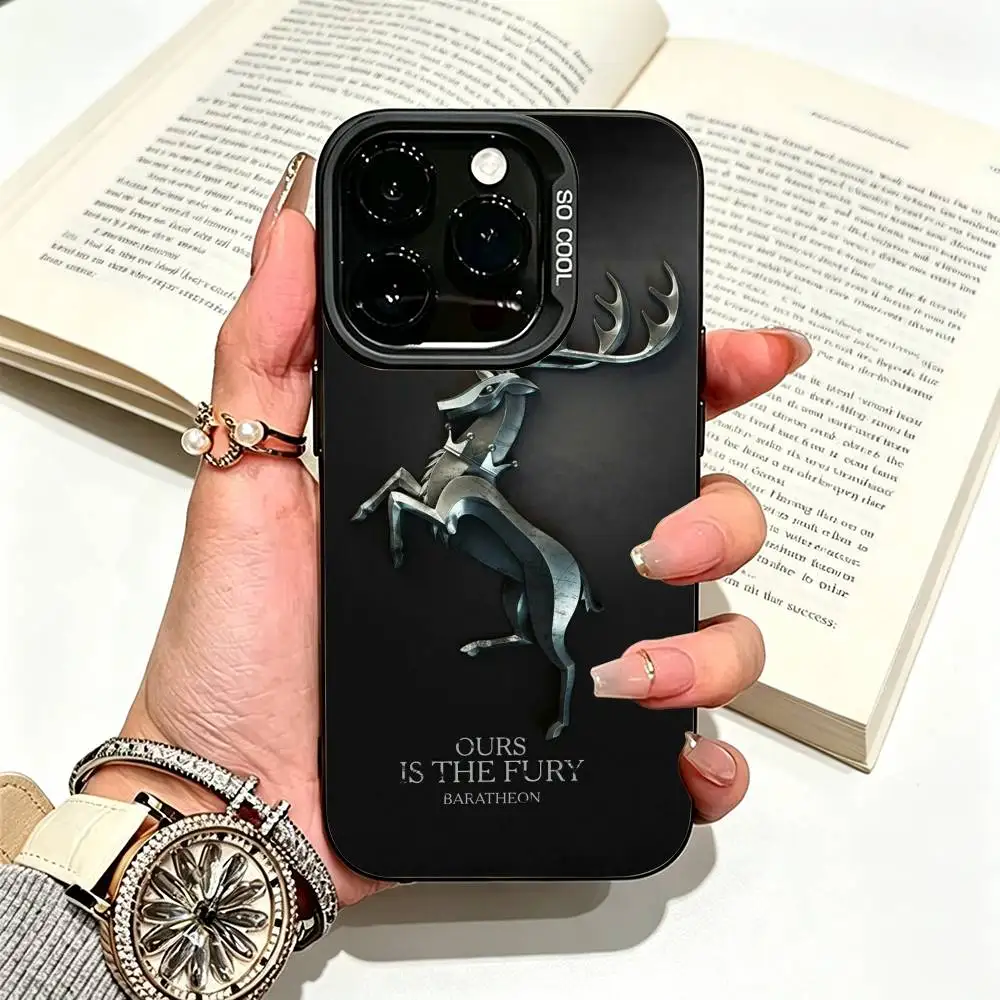 Чехол-бампер Game of Thrones с гербами домов для iPhone 17, 16, 15, 14, 13, 12, 11 Pro Max, XS, 17 Air, силиконовый, цветной, серебристый (art.: 3920db1ce0bca) - 3920db1ce0bca