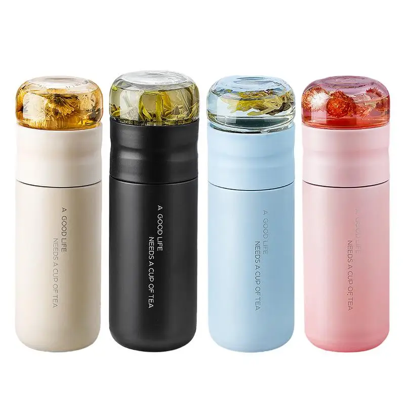 Cup Portable Leak Proof Water Cup With Filter Portable Tea Cup For Loose Tea Flower Herbal Tea Bag