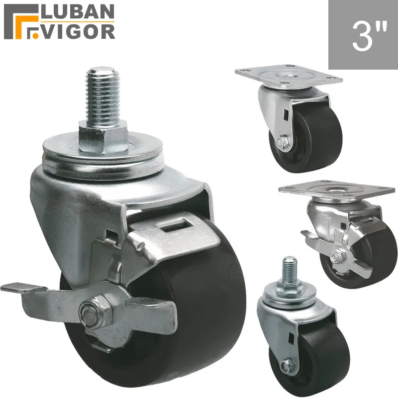 

Универсальные колеса/Ролики из полиуретана с тормозом, M12X25