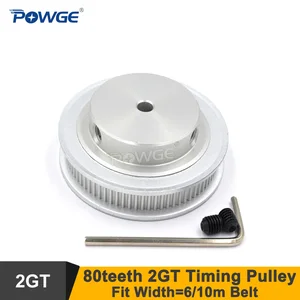 POWGE 80 зубьев 2GT зубчатый шкив Диаметр отверстия 566.35810 мм подходящая ширина 610 мм GT2 Ремень ГРМ 3d принтер 80 зубьев 80 T GT2 шкив ГРМ