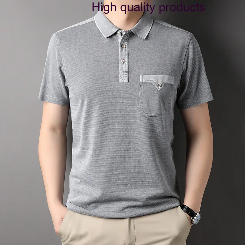 

Solid Summer Color Men's Polo Shirts Luxury Short Sleeve Cotton Golf Male T-shirts Washing Casual Man Tees 3XL