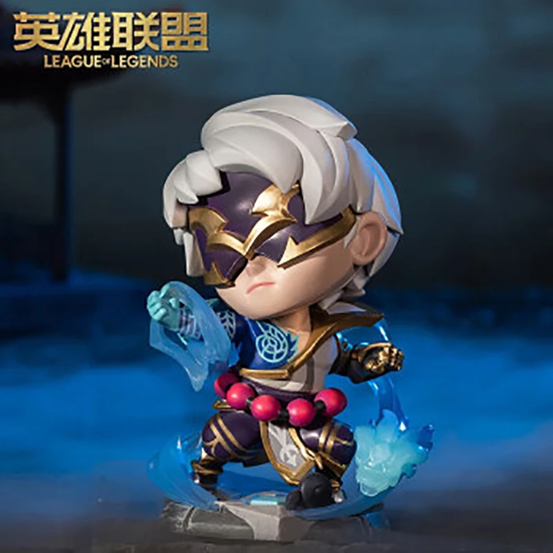 

LoL Lee Sin The Blind Monk League of Legends Anime Figurine Authentic Game Periphery The Small-sized Sculpture