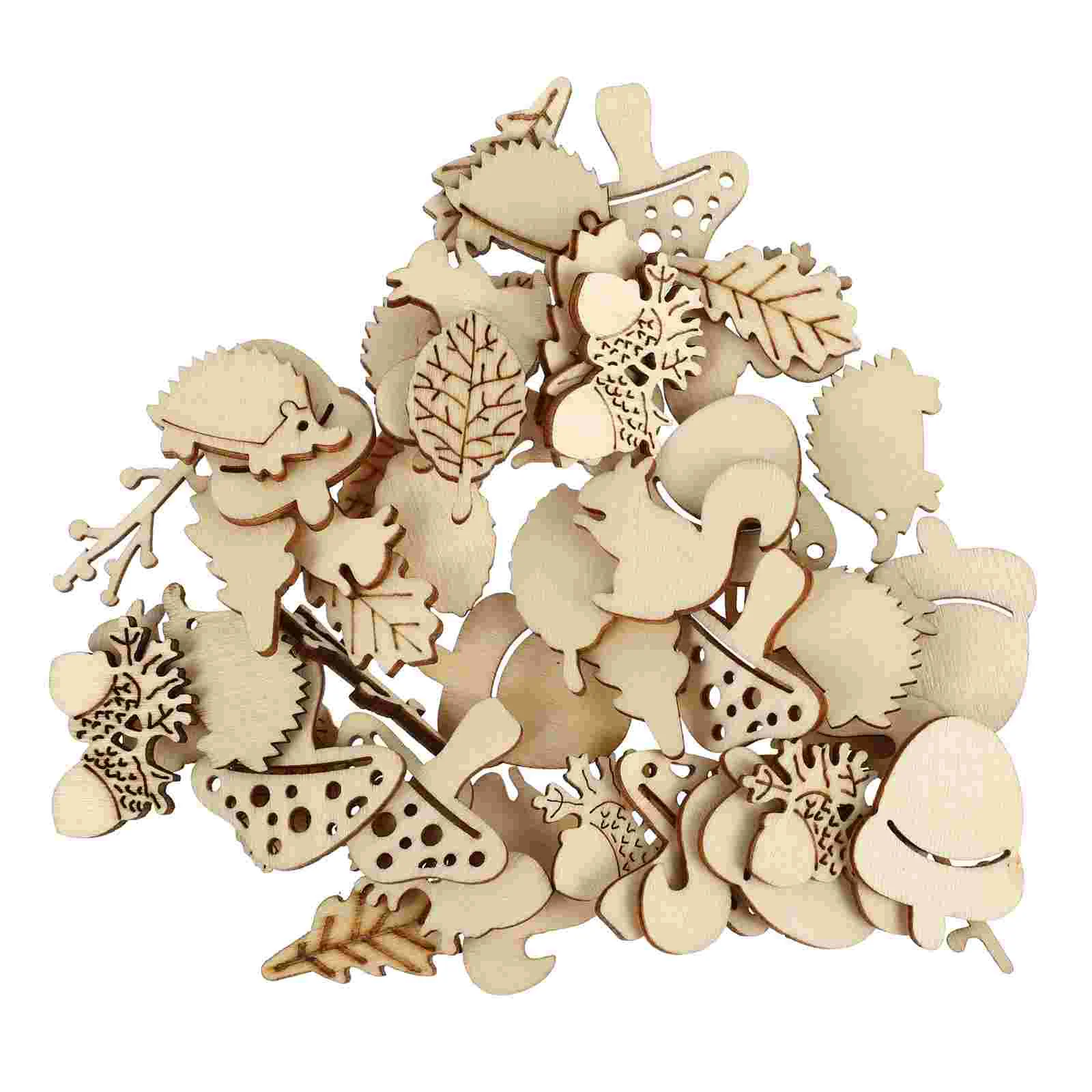

Wood Wooden Diy Crafts Slice Craft Unfinished Christmas Cutouts Animals Pieces Slices Painting Ornaments Kids Ornament Shapes