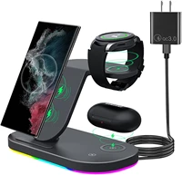 3 in 1 wireless charging station for samsung galaxy s22s21s20s10 fast charge for watch 4 3 classic active 2 lte buds pro live