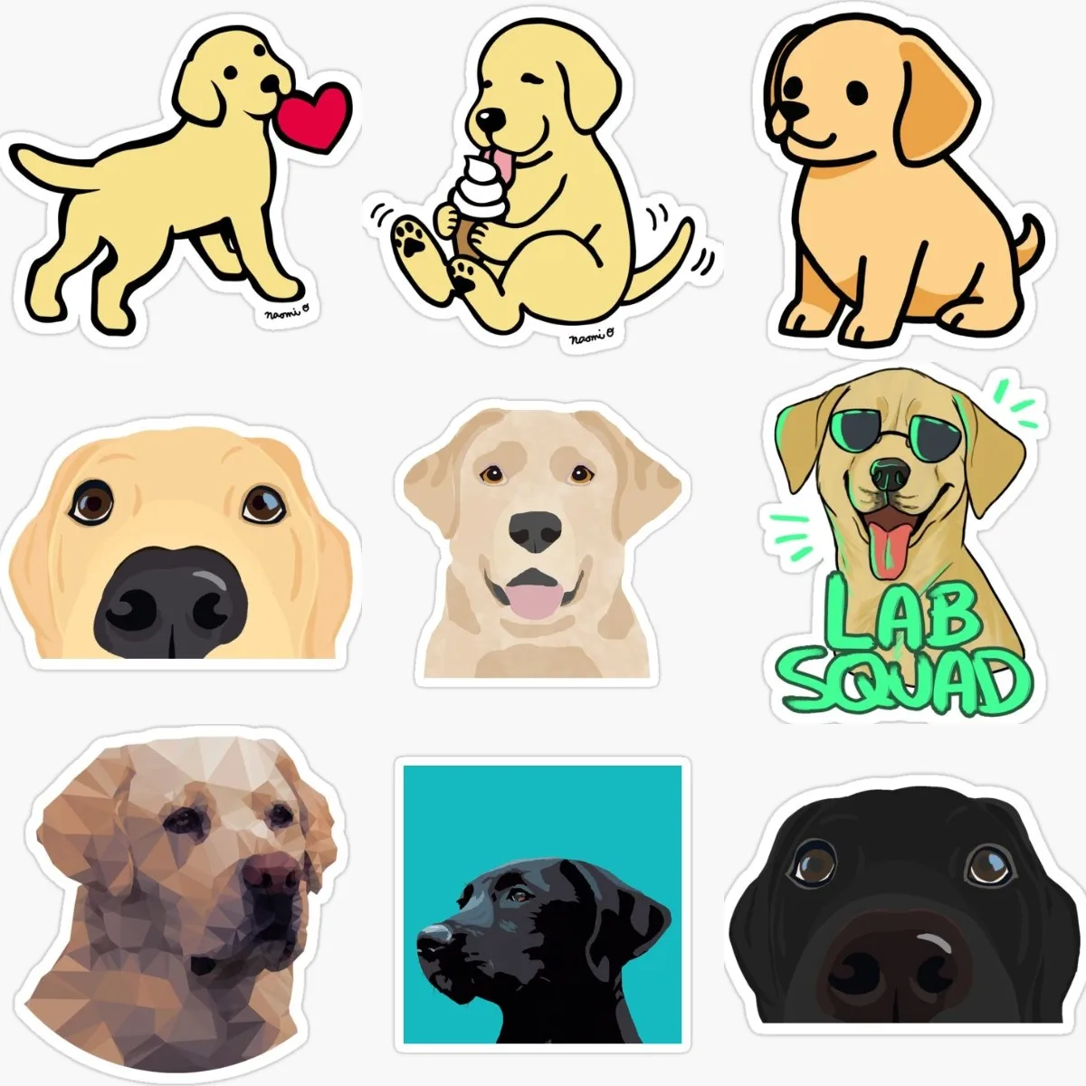 Милый Котик лабрадор собака наклейка для виниловых аксессуаров фургон велосипед