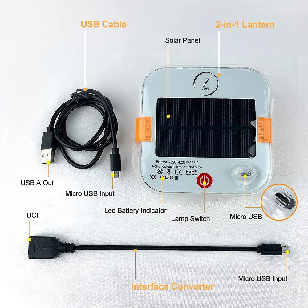 solar camping lantern inflatable camping portable lamp phone charger usb rechargeable emergency outdoor light portable lantern free global shipping