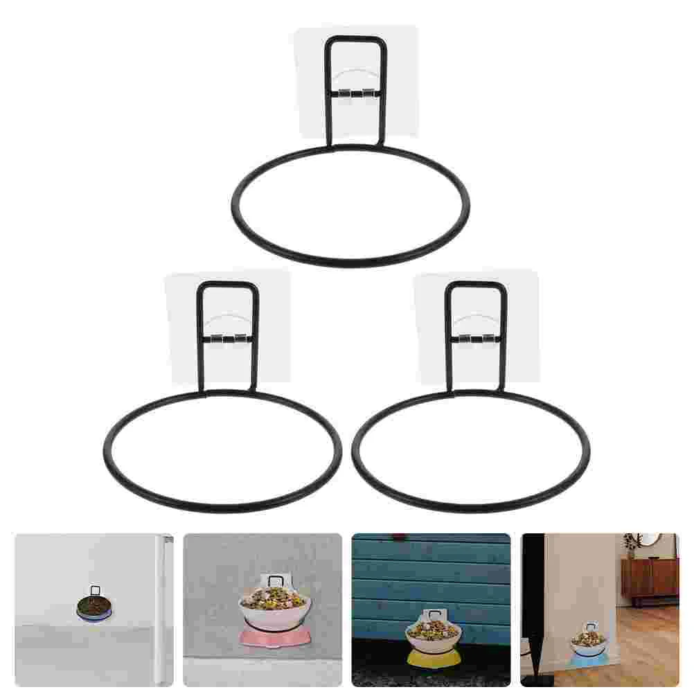 

Wall Bowl Pet Rack Hanging Dog Mounted Bracketfeedercat Mount Basin Hanger Racks Holder Ring Pot Raised Self Adhesive Brackets