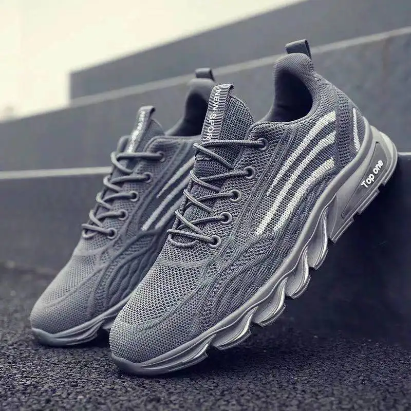 

New Spring Sports Shoes Men's Breathable Casual Running Mesh Shoes Flying Knitted Shoes Men's Sports Shoes