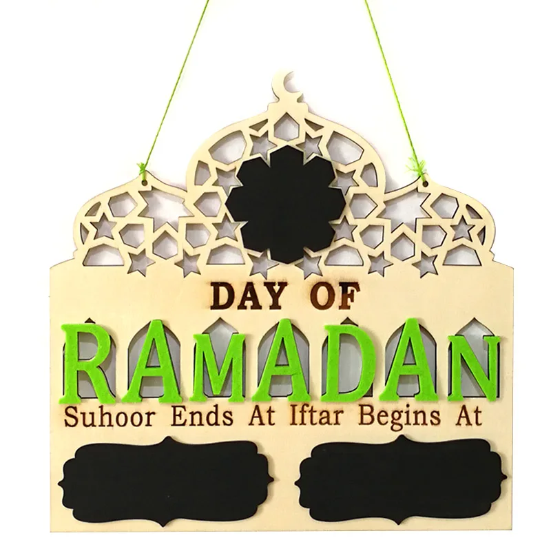 

Eid Wood Message Countdown Board Islamic Style Muslim Ramadan Home Decoration Countdown Board Muslim Eid Ornaments Message Board