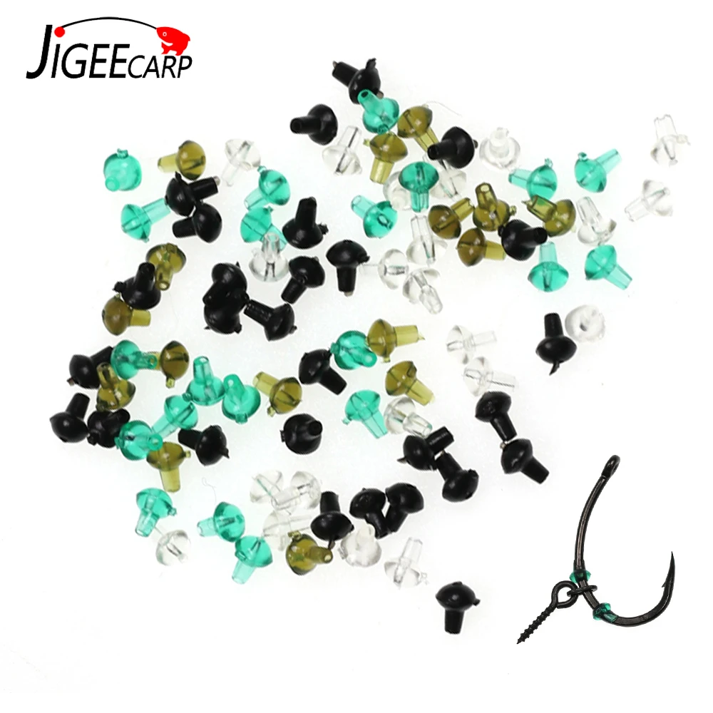 

Крючок для ловли карпа JIGEECARP 50 шт., бусины, аксессуары для карпа, резиновый держатель, выдвижная клемма