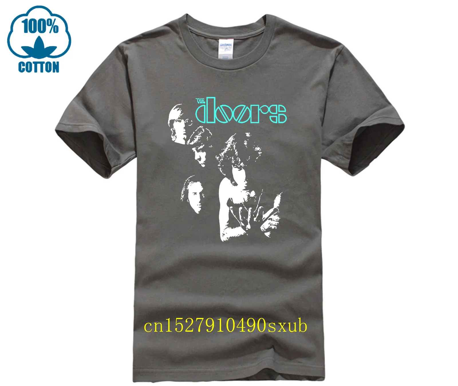 Фото Футболка The Doors Band Pose Jim Morrison Rock, официальная футболка Herre T-Shirt, футболка Champiom, футболка победителя, мужская брендовая одежда №4