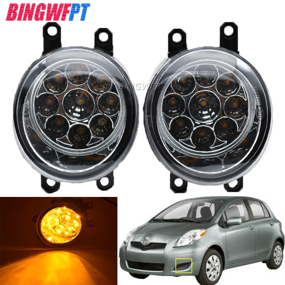 

Новинка 2 шт. передние светодиодный Противотуманные фары для автомобиля H11 12 В Сменные Противотуманные фары в сборе для Yaris hatchback SCP9 NSP9 KSP9 NCP9 ...