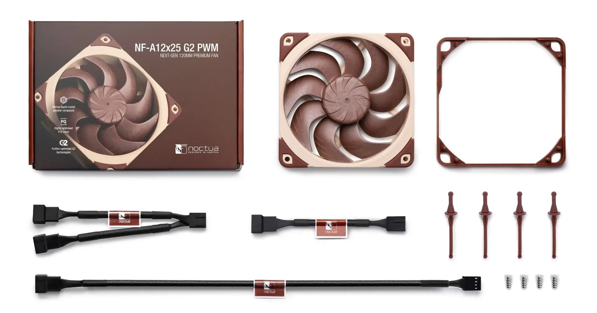 Фото Noctua NF-A12X25 G2 LS-PWM SX2-PP Бесшумный радиатор Кулер для процессора Вентилятор Тихий корпус Охлаждение 4-контактный контроль температуры Тихий радиатор №4