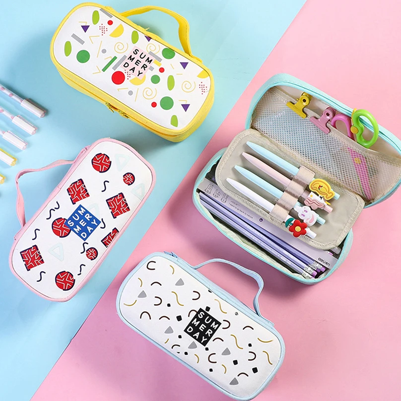 Чехол для карандашей Kawaii Канцтовары чехол ручки ручек большой емкости холщовый