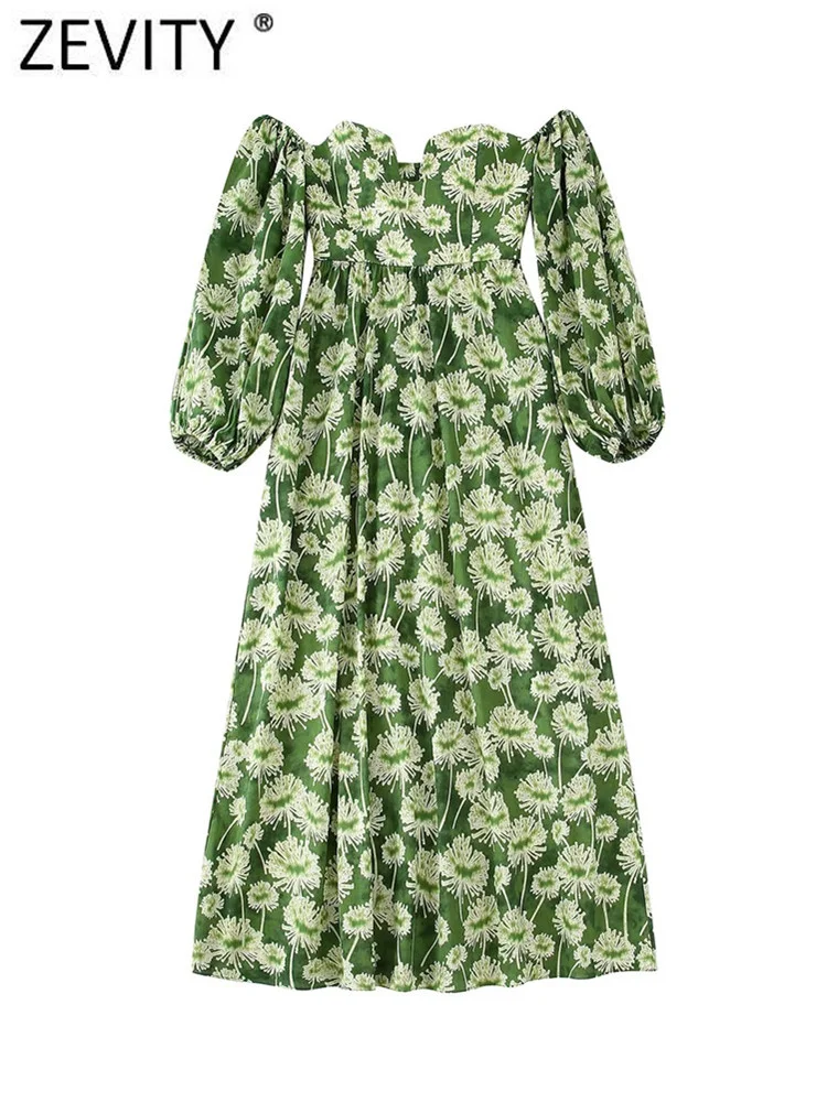 

Платье-миди женское с открытыми плечами и цветочным принтом, без бретелек