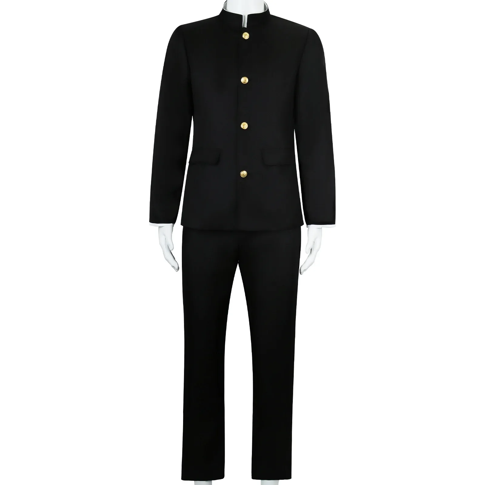 Кен Такакура Косплей Костюм Парик Аниме Дандан Окарон Школьная Форма Черная