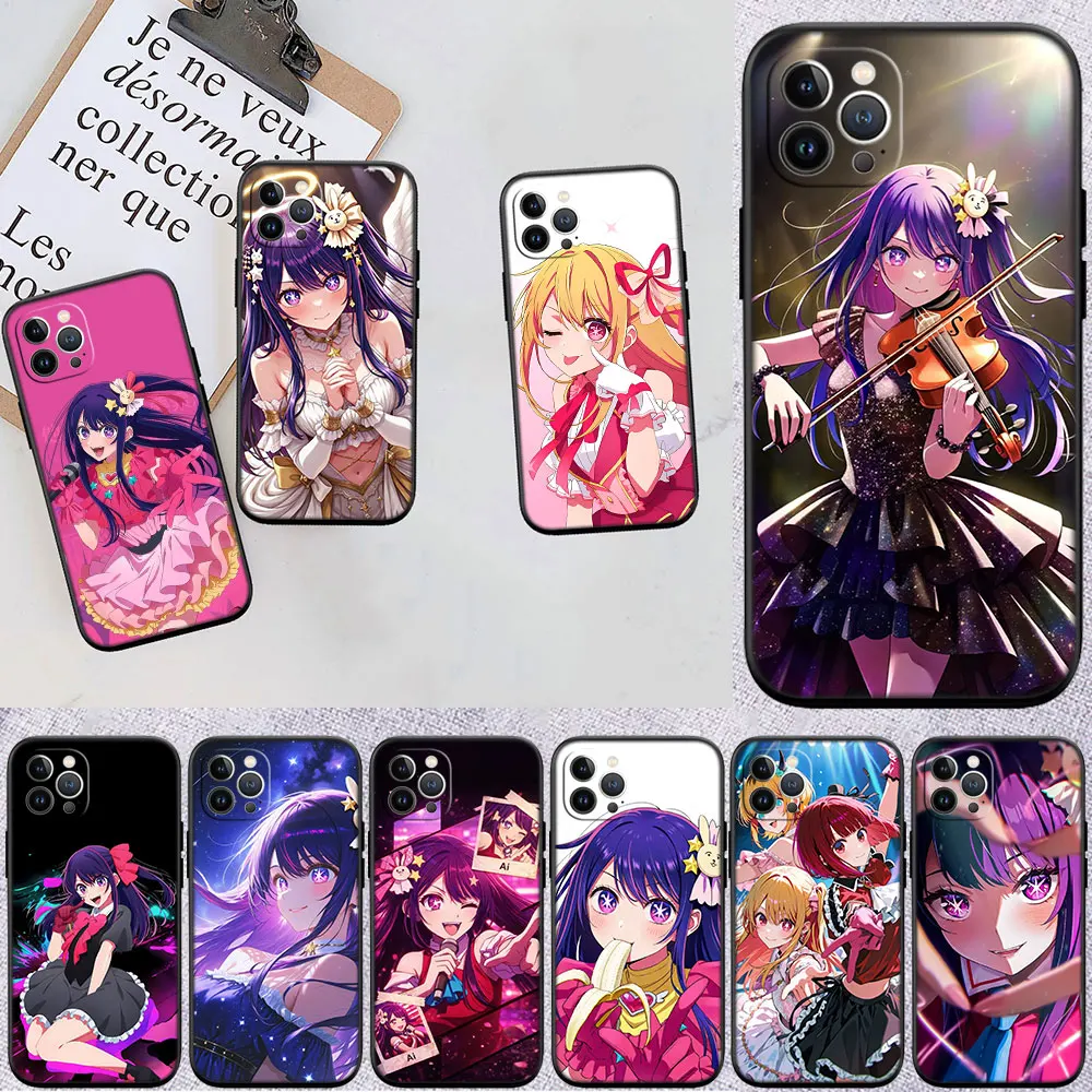 Фото Чехол для телефона DK24 Oshi No Ko Ai Hoshino Soft Shell для iPhone SE X XS XR 11 16E 17 Pro Max Air 8 7 6 6s Plus №2