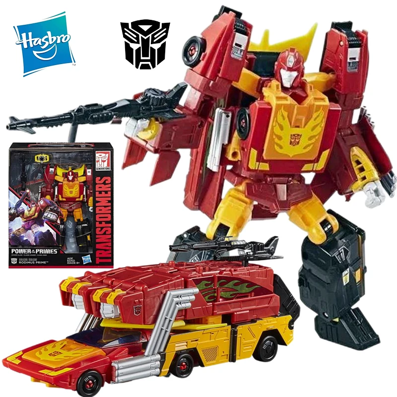 

Hasbro Transformers Power of The Primes Rodimus Prime with Carriage 25Cm Leader Class Original Action Figure Toy Gift Collection