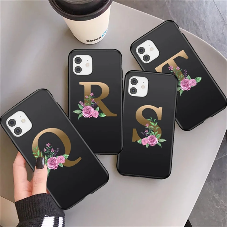 

Простой чехол для телефона moskado M Z с розовыми буквами для iPhone 12 Mini 11 Pro Max X XR XS Max 7 8 7Plus, силиконовый чехол-накладка из ТПУ