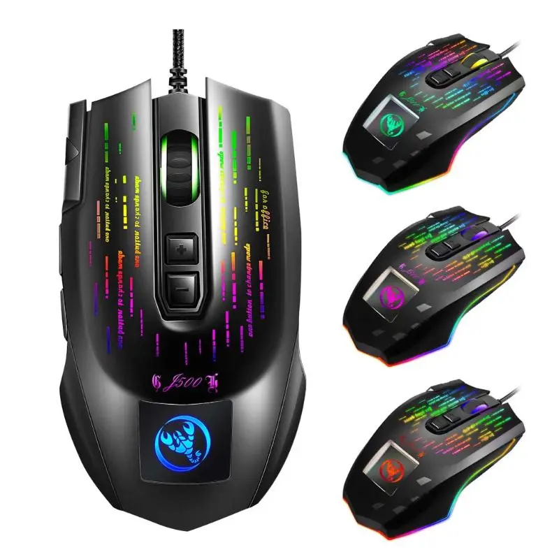 

Механическая Проводная игровая мышь RGB подсветка 10000DPI мышь легкая мышь